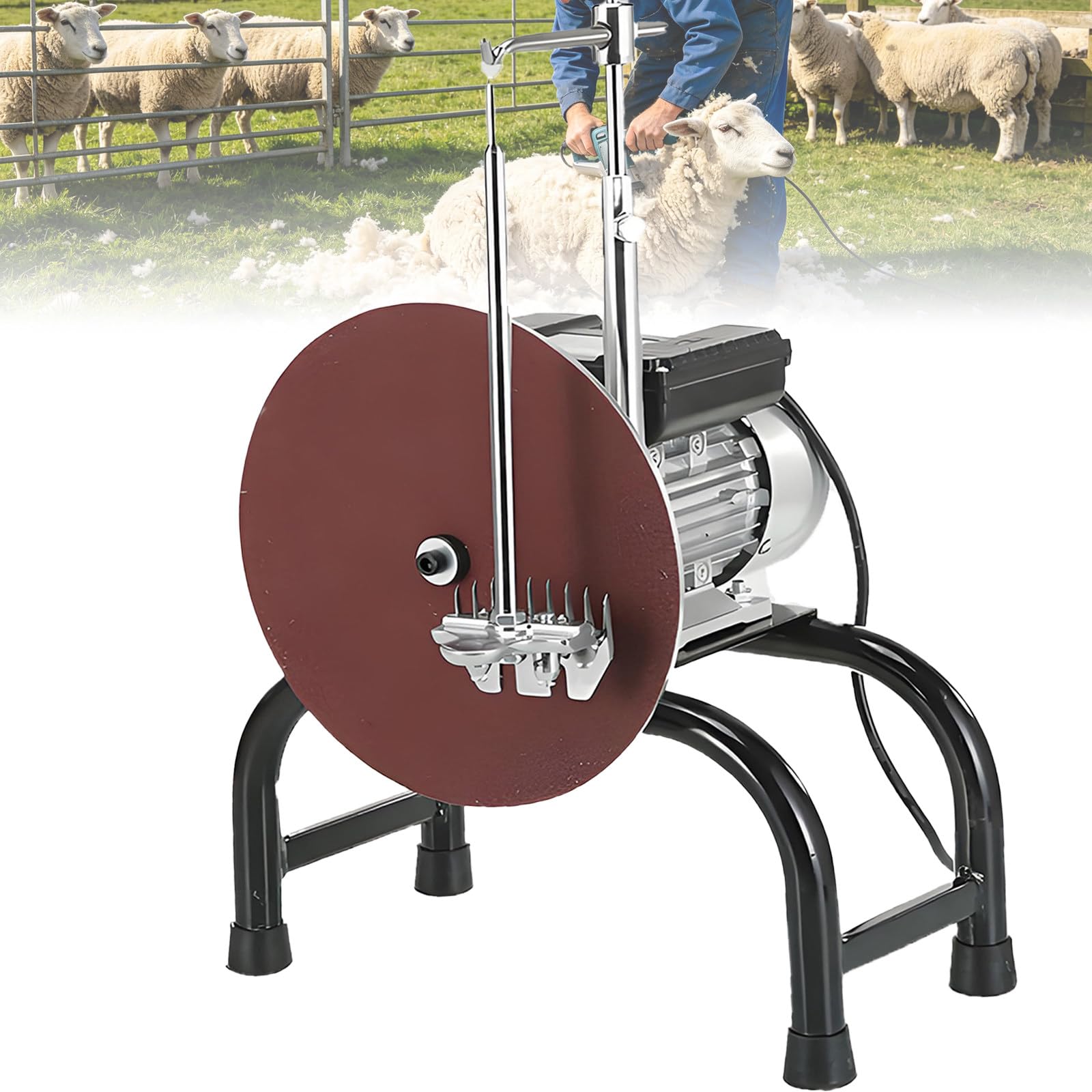 MiyKom Wool Shearing Blade Sharpener, 550W Animal Grooming Sharpener, Highly Efficient Wool Shearing, Saving Time and Labor, Can Be Sharpened Multiple Times, for Farm Use