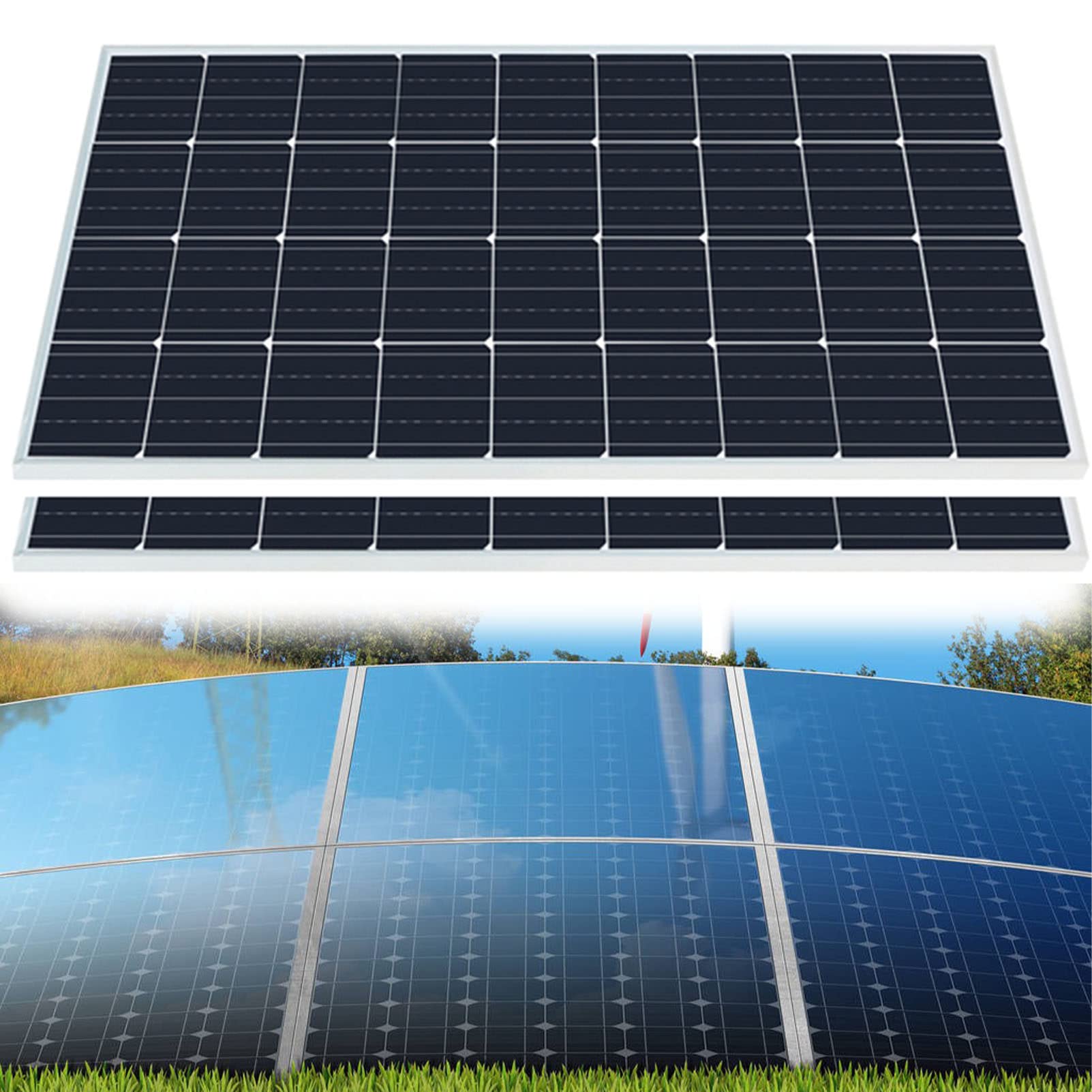 SXYKXYDL 800w Solar Panel Kit, 400w Flexible Monocrystalline Solar Panel Kit Solar Panel + 40A Solar Controller for Home, Caravan, Boat.,twopieces