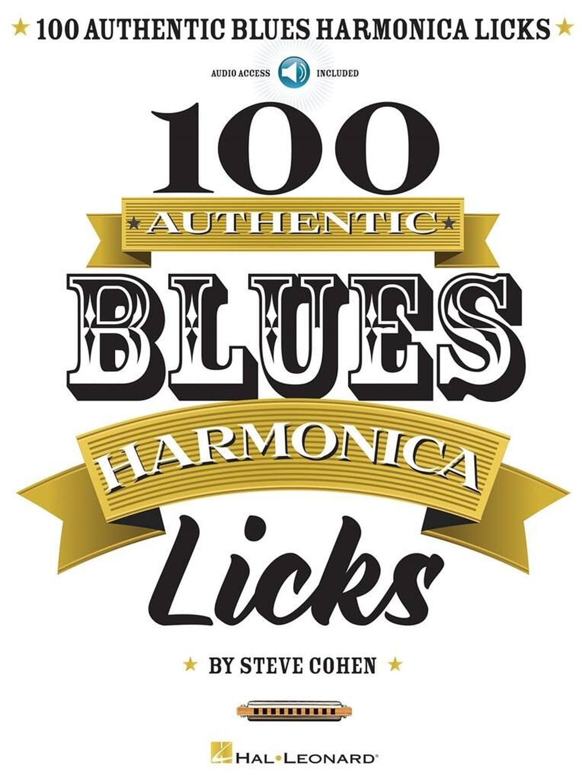 100 Authentic Blues Harmonica Licks by Steve Cohen (Book, 2014)
