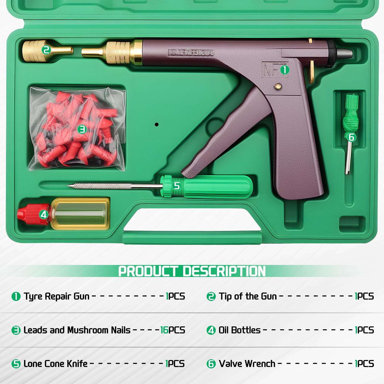 Kit de réparation de pneus, kit de réparation pour pneus de Voiture, kit de réparation pour pneus sans Chambre à air, kit de réparation pour pneus de Moto, pour camions, Camping-Cars, Jeeps