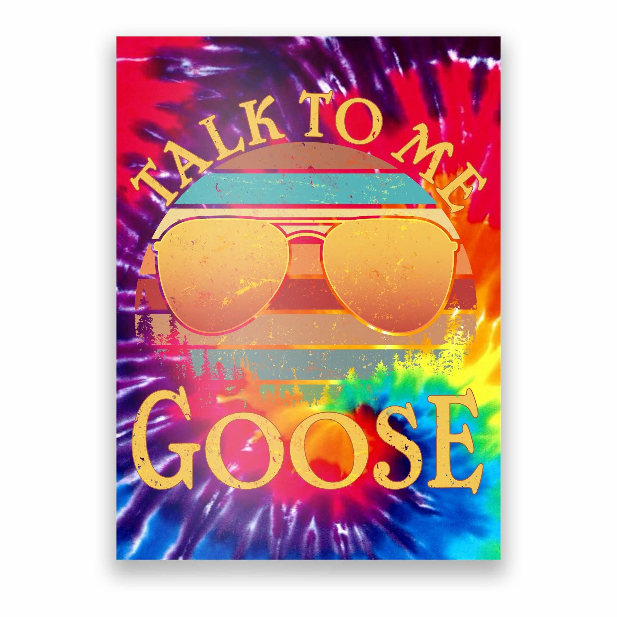 Vintage Metal Sign Talk to Me Goose Poster 12x16inch Tin Sign Plaque Poster for Garage Bar Bar Family Man Cave Wall Decor