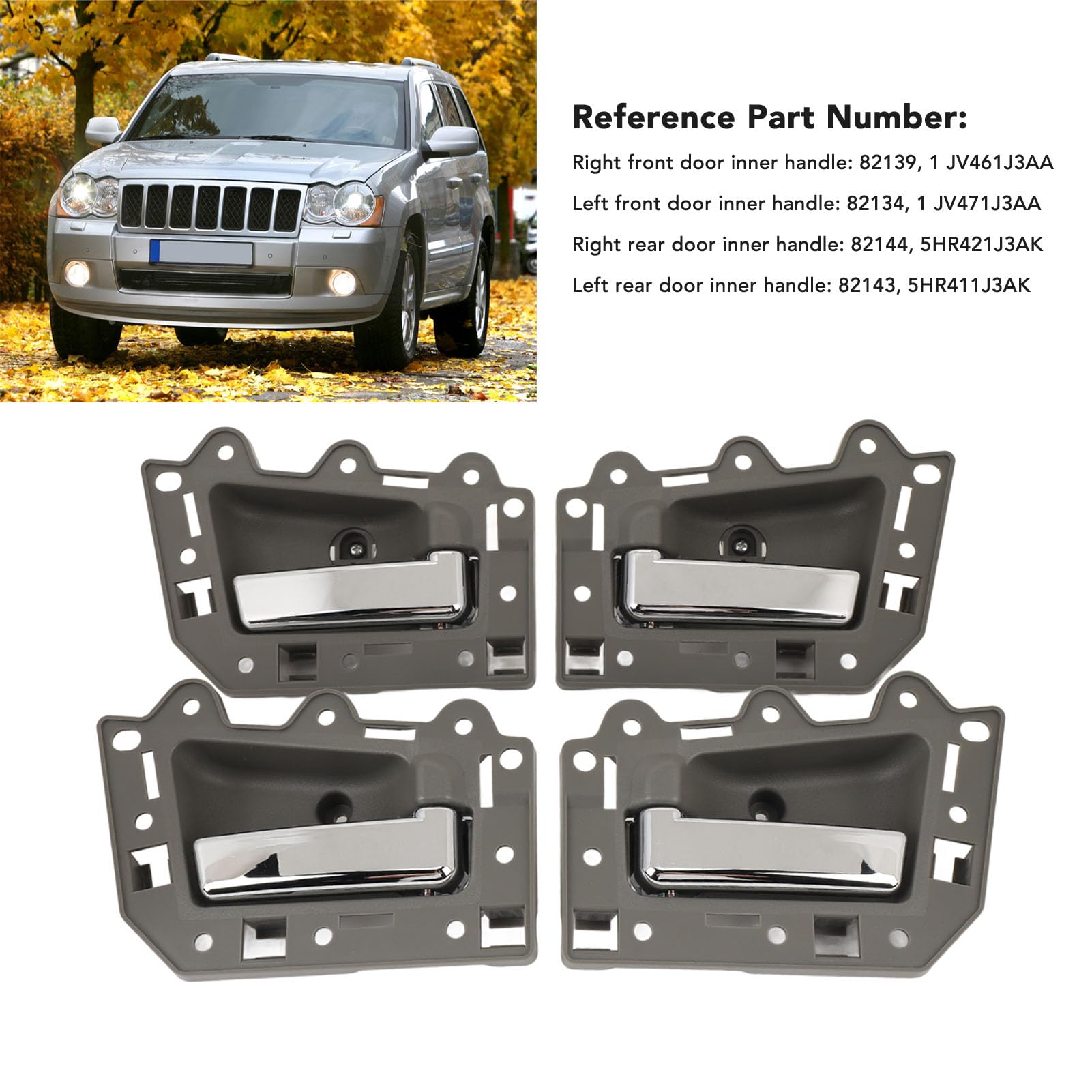 Cryfokt 4PCS Interior Door Handles Premium Replacement for 2005 to 2011