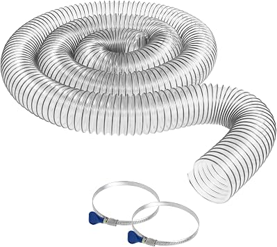 2-1/2" x 10 PVC Dust Collection Hose 2 each2.5 inch Turnkey Hose Clamps