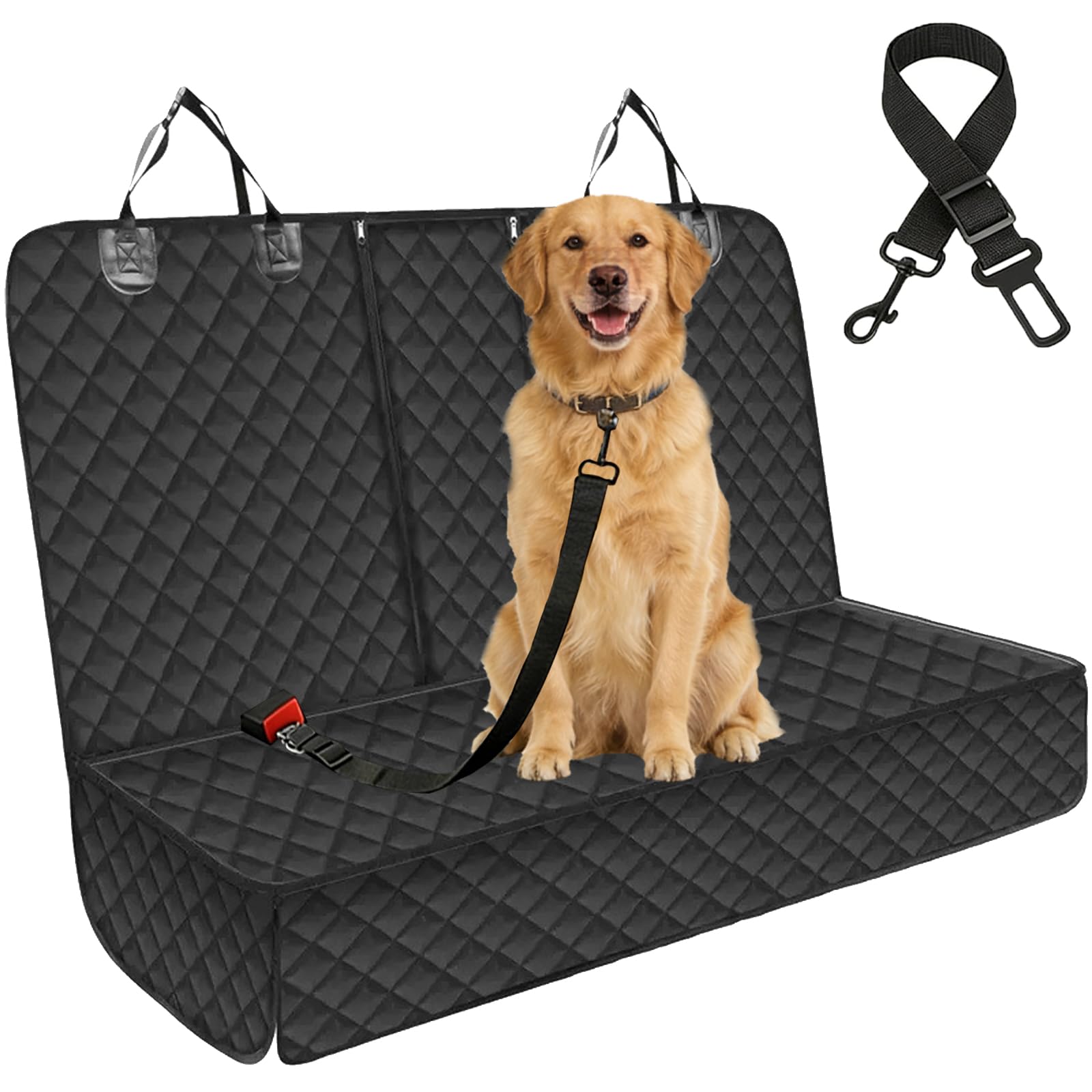 CeruleTree Premium Waterproof Dog Car Seat Cover, Car Seat Protector with Armrest Opening, Non-slip & Scratch Proof Car Back Seat Cover for Dogs, Easy to Clean Universal Fit for Most Cars & SUV