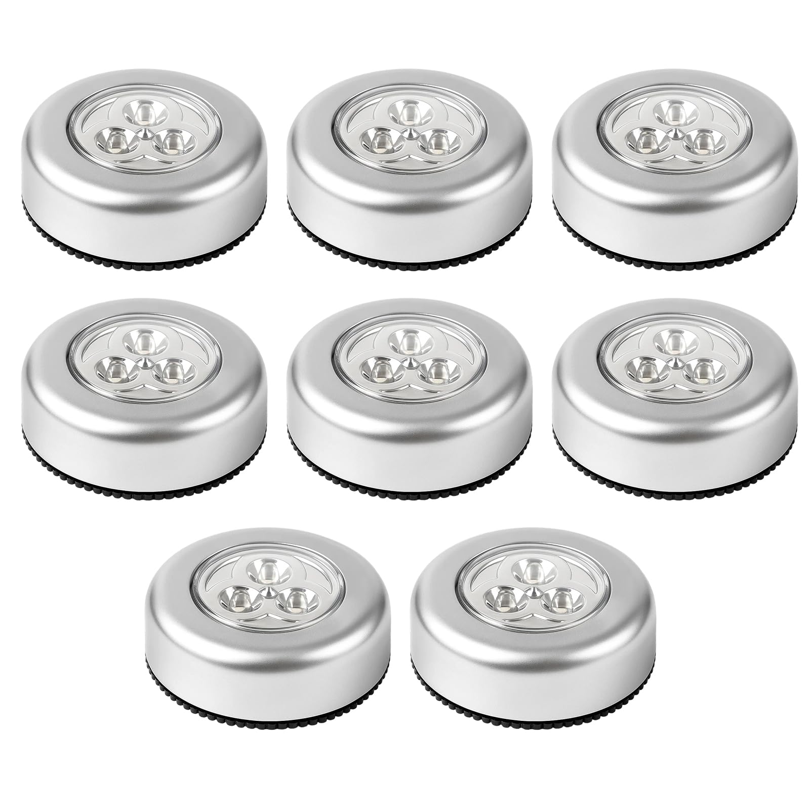 QhgPnt 8 Pack Stick On Lights for Walls, Push Lights, for Closets, Cabinets, Counters or Utility Rooms,Cordless Touch Light