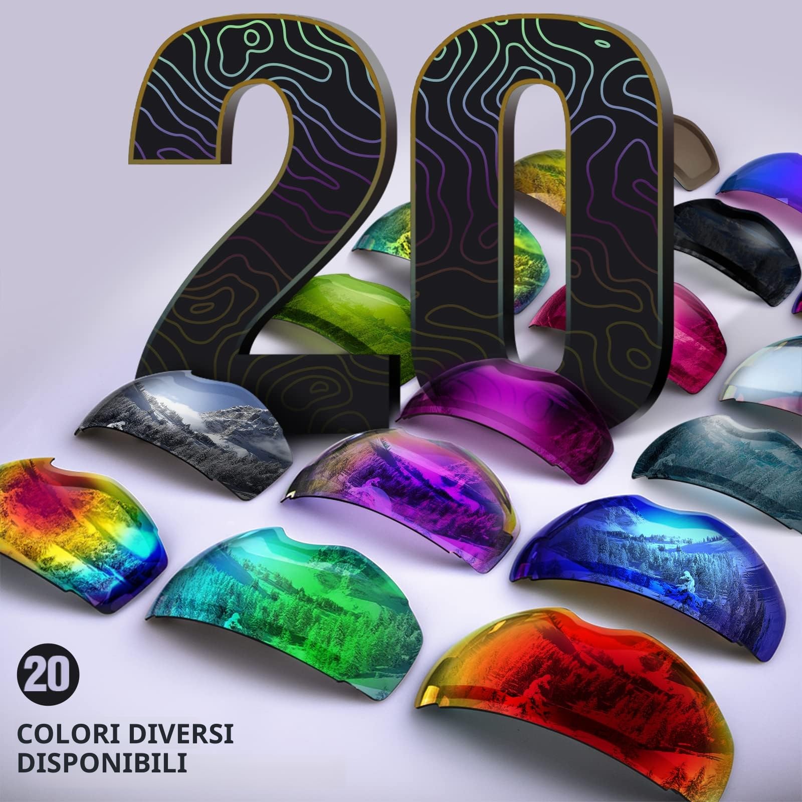 OutdoorMaster Maschera da Sci PRO, Senza cornice, Lenti intercambiabili Occhiali da Sci Snowboard, Protezione UV400 Maschera Sci da Donna&Uomo