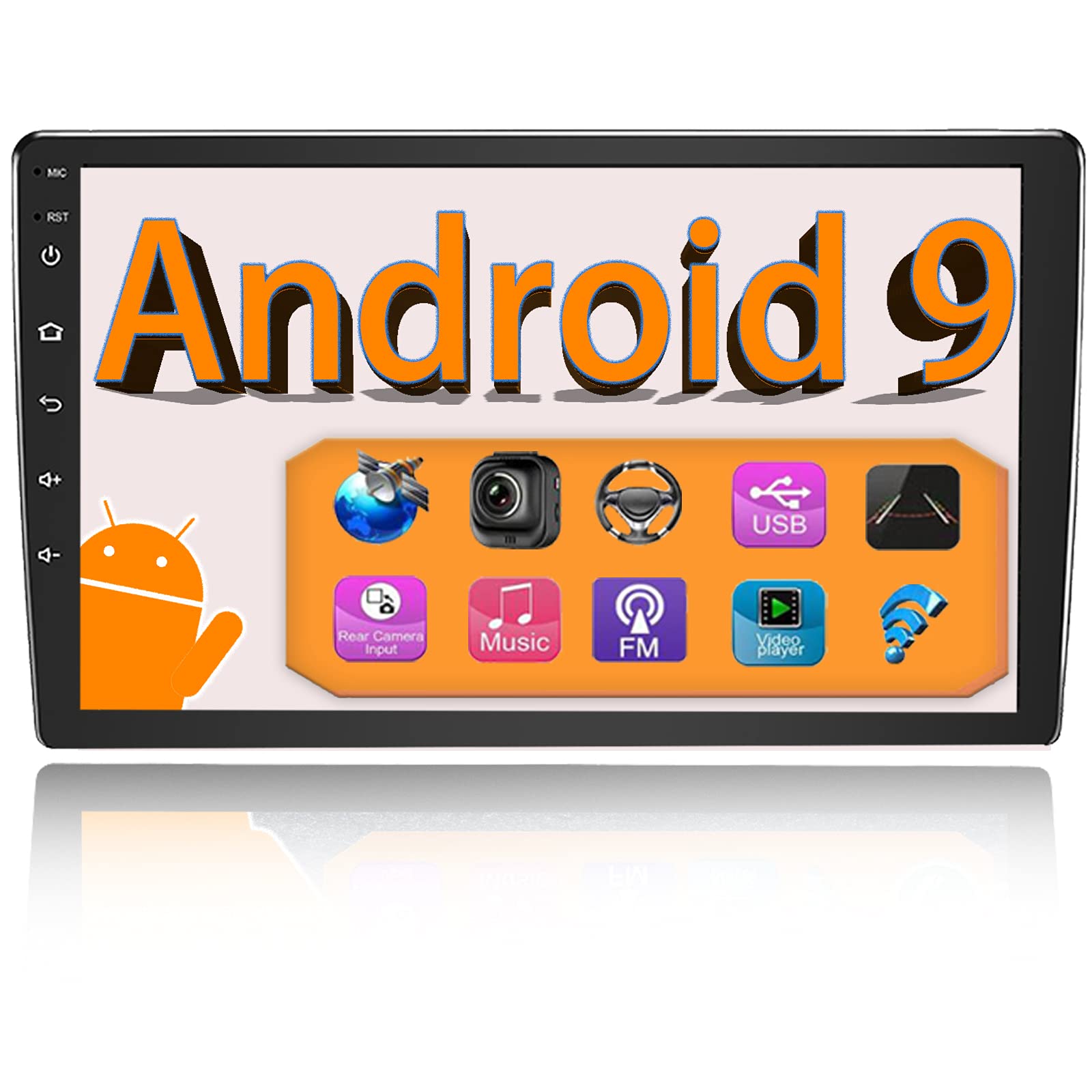 Buy ZHNN Android 9.1 Car Stereo Radio 9 Inch Double Din Touchscreen