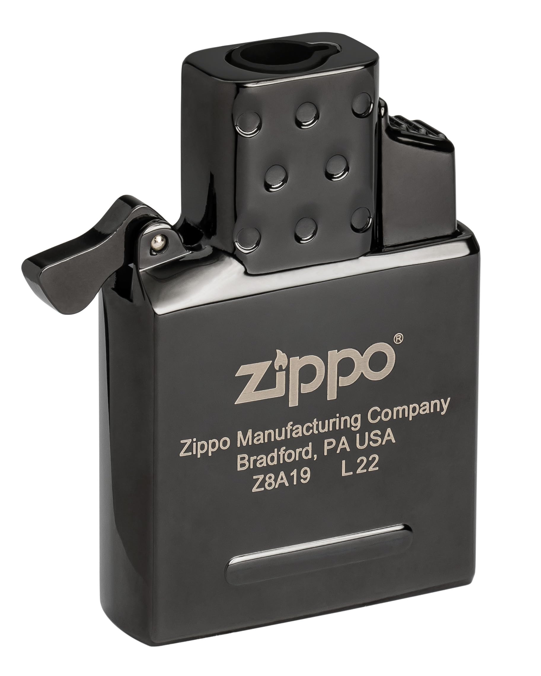 Zippo Inserto Gas para Mecheros a Prueba de Viento – Negro – Single Flame – Llama Jet Azul – Recargable con butano – Compatible con Zippos clásicos