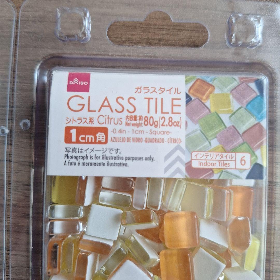 Amazon.co.jp: ガラスタイル 4色 6個セット ダイソー : DIY