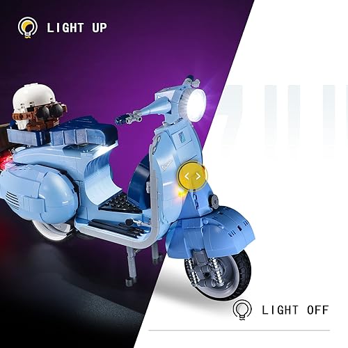 Miniatura 3 de BOOZUU Kit de luz para Lego-10298 Vespa 125 - Compatible con Lego Creator Building Model Toy Kit, ilumina tu scooter italiano