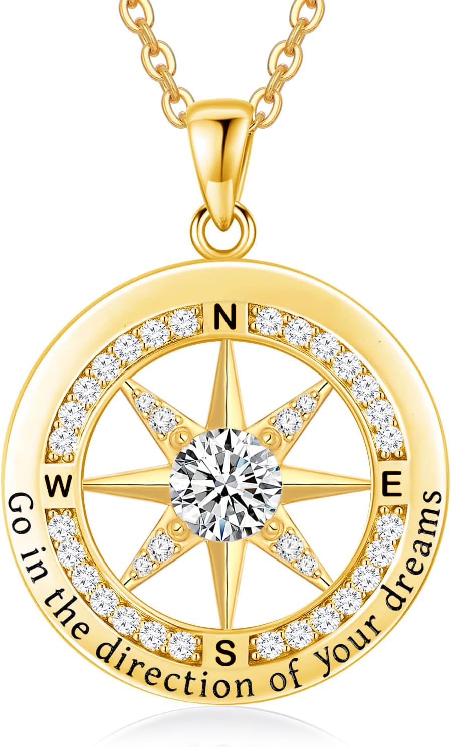 2026 Graduation Gifts for Women Her-Sterling Silver Compass Graduation Necklace 2026| Graduation Jewelry for Women Her 2026