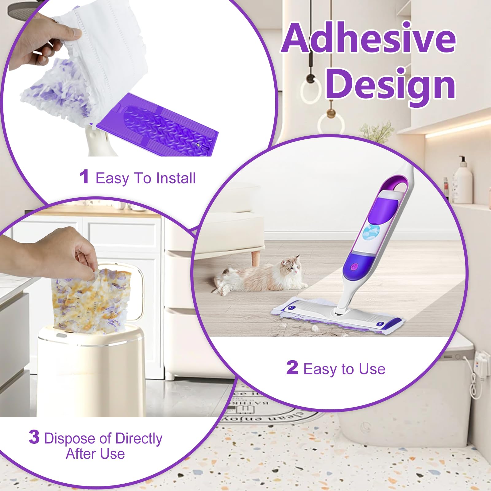 20 almohadillas desechables para fregona Swiffer PowerMop para limpieza de suelos multisuperficie