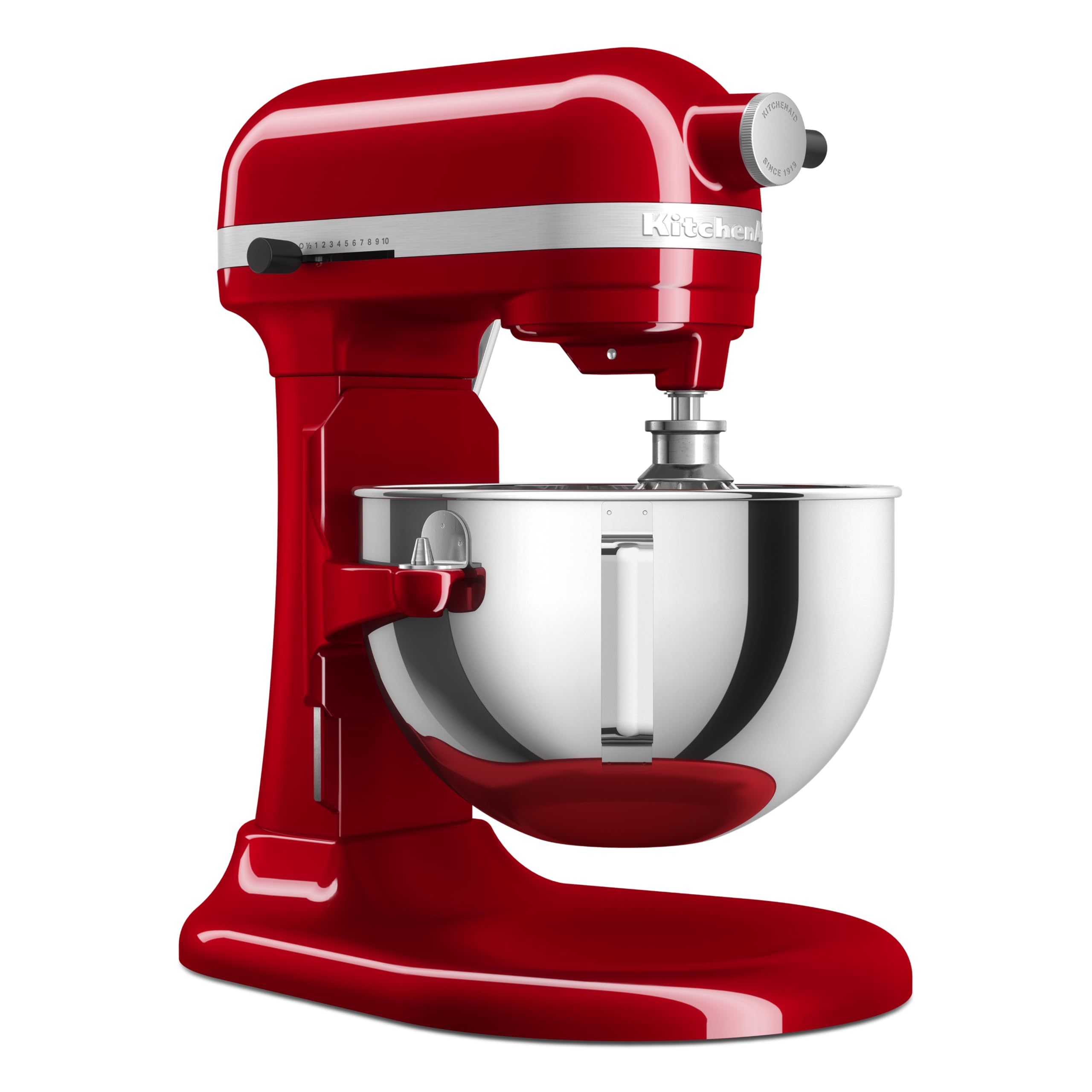KitchenAid Robot Pâtissier Heavy Duty 5.2L, Corps & Engrenages Tout Métal, 11 Vitesses, Flex Edge, 67 Points de Contact, Rouge Empire