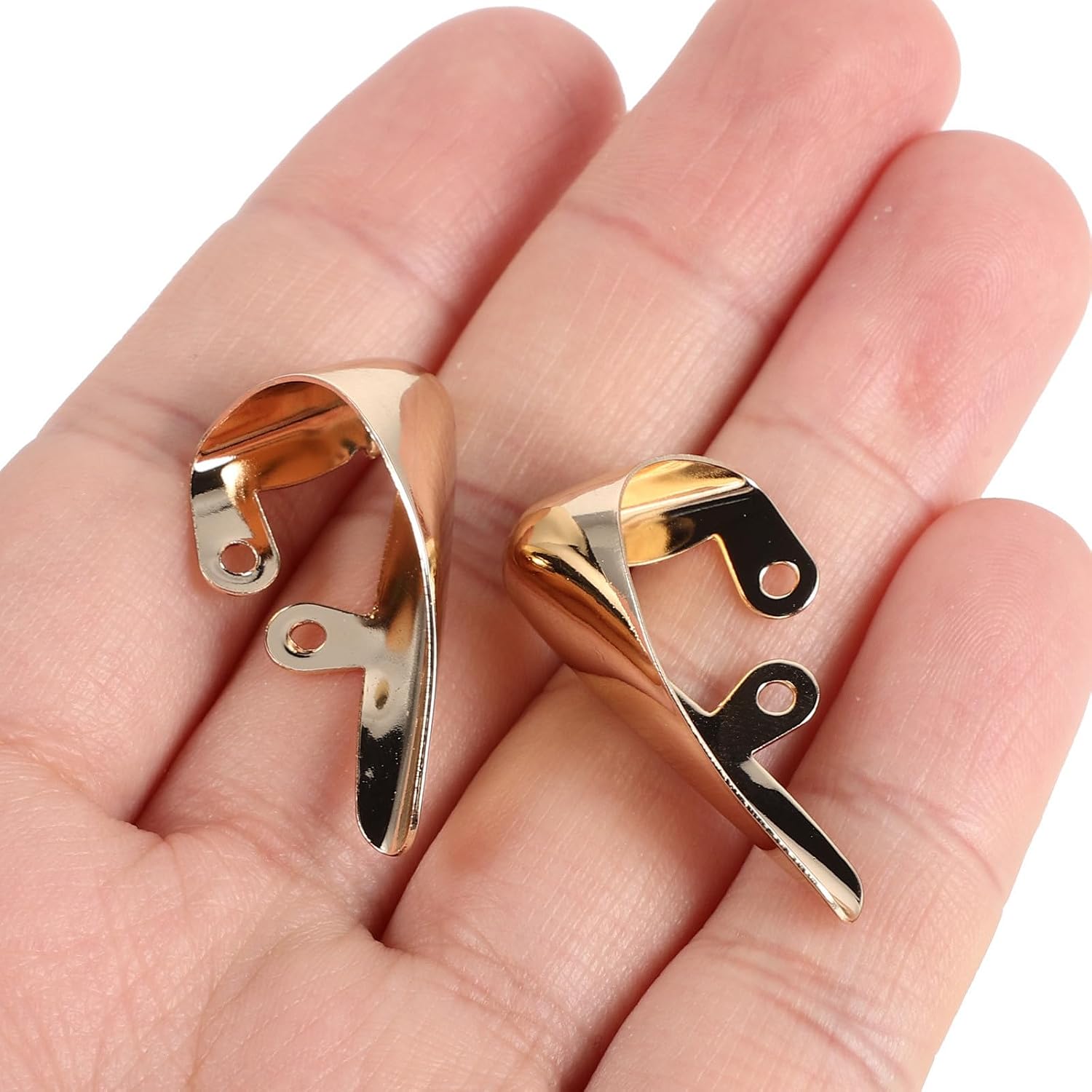 6pcs Toe Caps for Shoes - Golden Metal Shoe Tip Cover - High Heel Toe Caps - High Heel Pointed Tip Covers for Women Footwear Repair Accessories