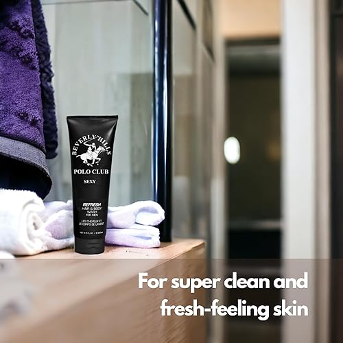 Miniatura 4 de Beverly Hills Polo Club Jabón refrescante y limpiador para el cabello y el cuerpo para hombres con aromas de diseñador de lujo BHPC 8.5 oz (Sexy)