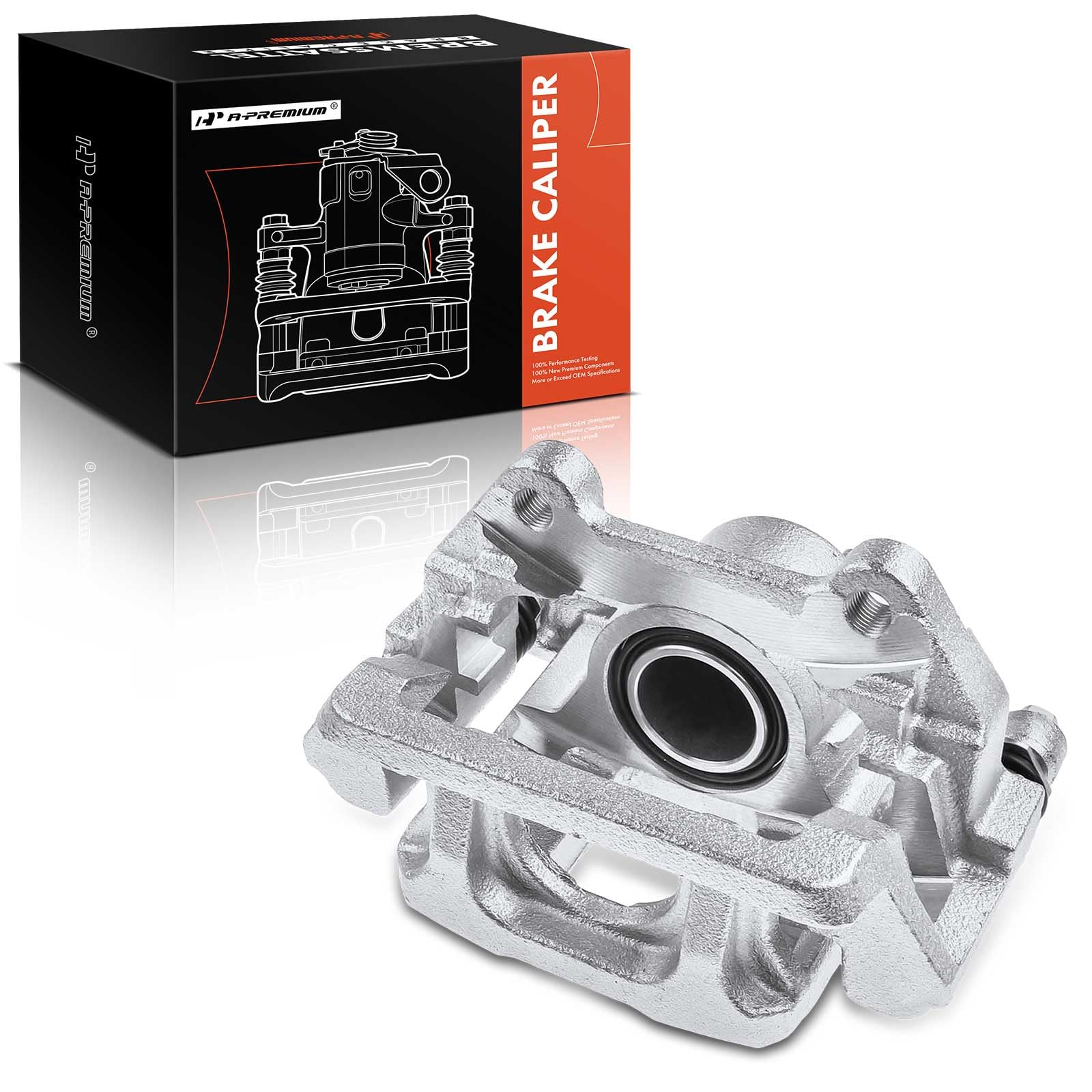 A-Premium Disc Brake Caliper Assembly with Bracket Compatible with Select Acura Models - MDX 2007-2013, ZDX 2010-2013, V6 3.7L - Rear Right Passenger Side