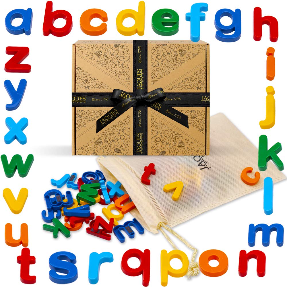 Jaques of London Magnetic Letters | 80 Pieces Alphabet Fridge Magnets for Kids | Letter Magnets | Magnetic Toys for Kids | Since 1795