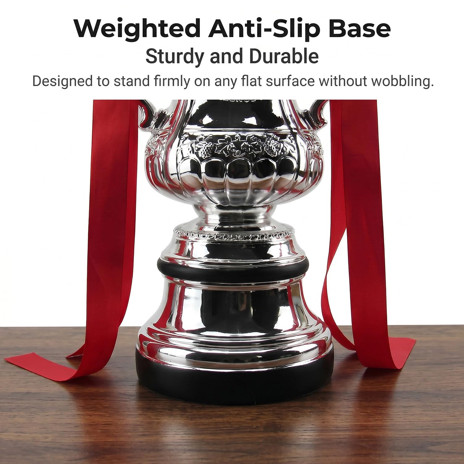 Fa Cup Trophy Replica, Coppa Calcio Inglese in Resina con Finitura Argentata per Tifosi, Regalo Calcio, Souvenir da Collezione, Ornamento per Vetrina e Decorazione da Mensola