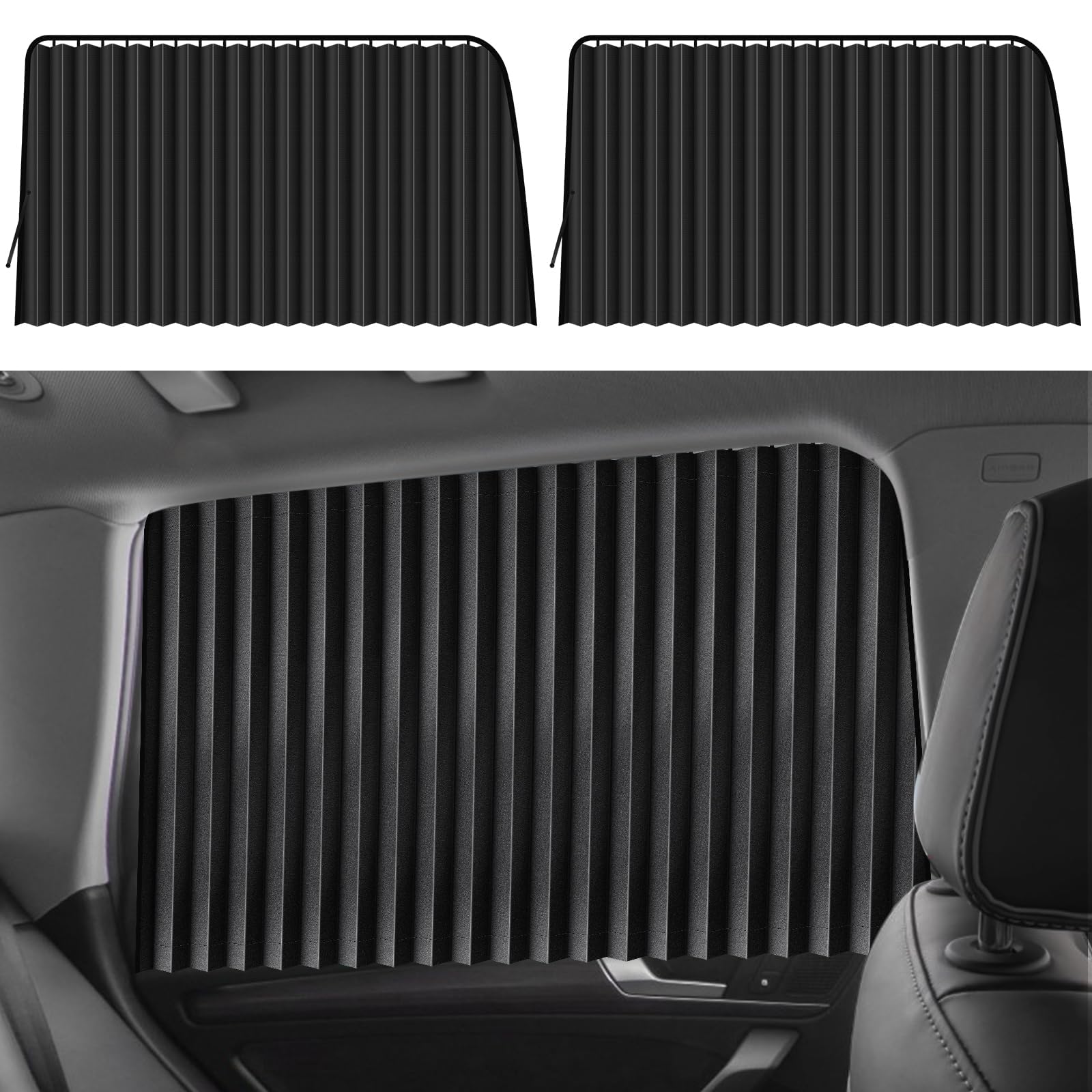 QIZUN 2Pcs Magnetic Car Window Sun Shades for Toyota Corolla Touring Sport | Typ E210 | Bj. AB 2019, Side Window Privacy Curtain Automotive Interior UV Ray Block Sunblind Cover