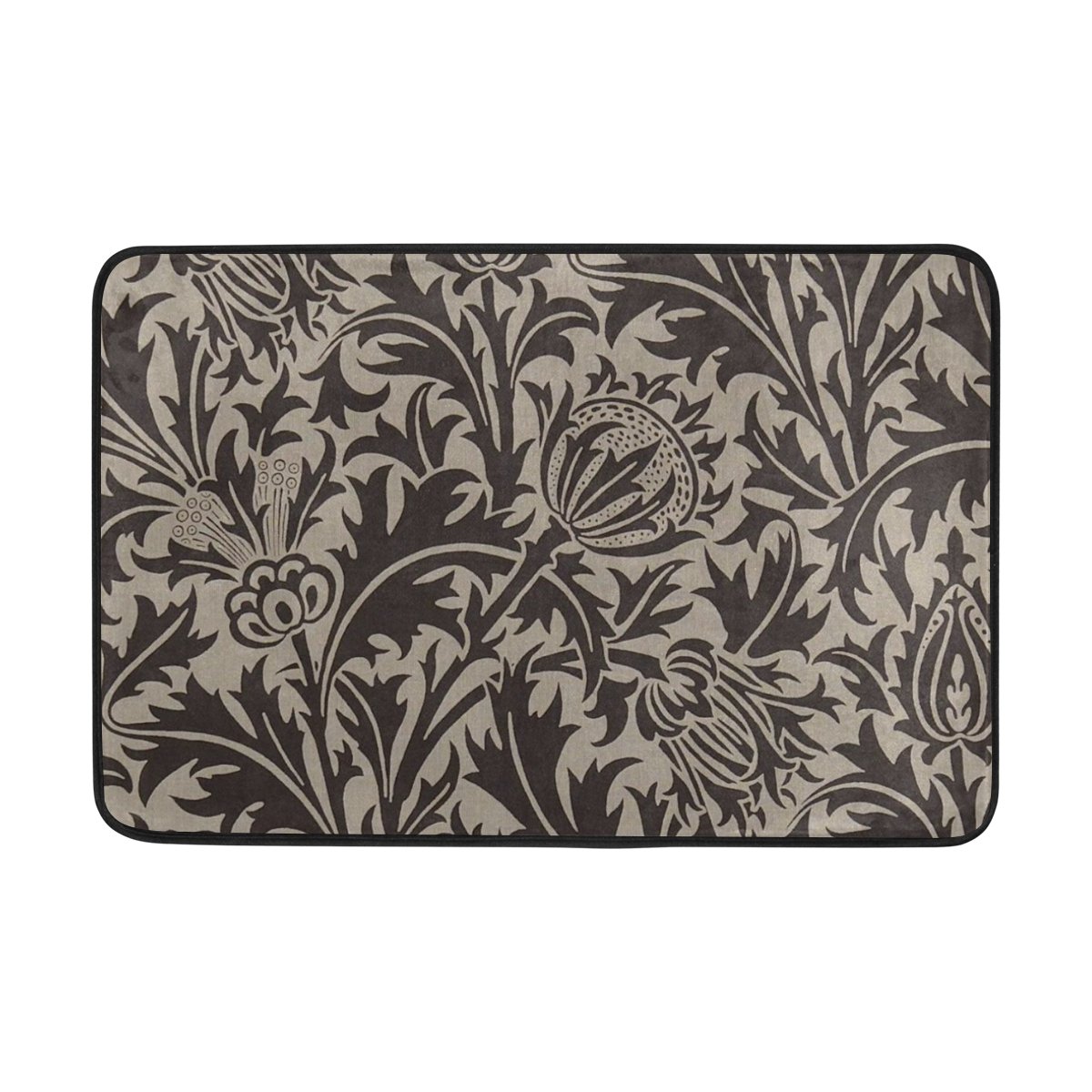 JSTEL William Morris Prints Doormat Indoor/Outdoor Washable Garden Office Door Mat,Kitchen Dining Living Hallway Bathroom Pet Entry Rugs with Non Slip Backing