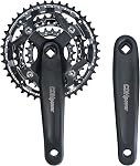 Triple Speed Aluminum Alloy Square Crankset 170mm 104/64bcd 42/32/22T with Chainring Crankarms, Crank Set Chainset for Mountain Road Bike Fixed Gear Bicycle