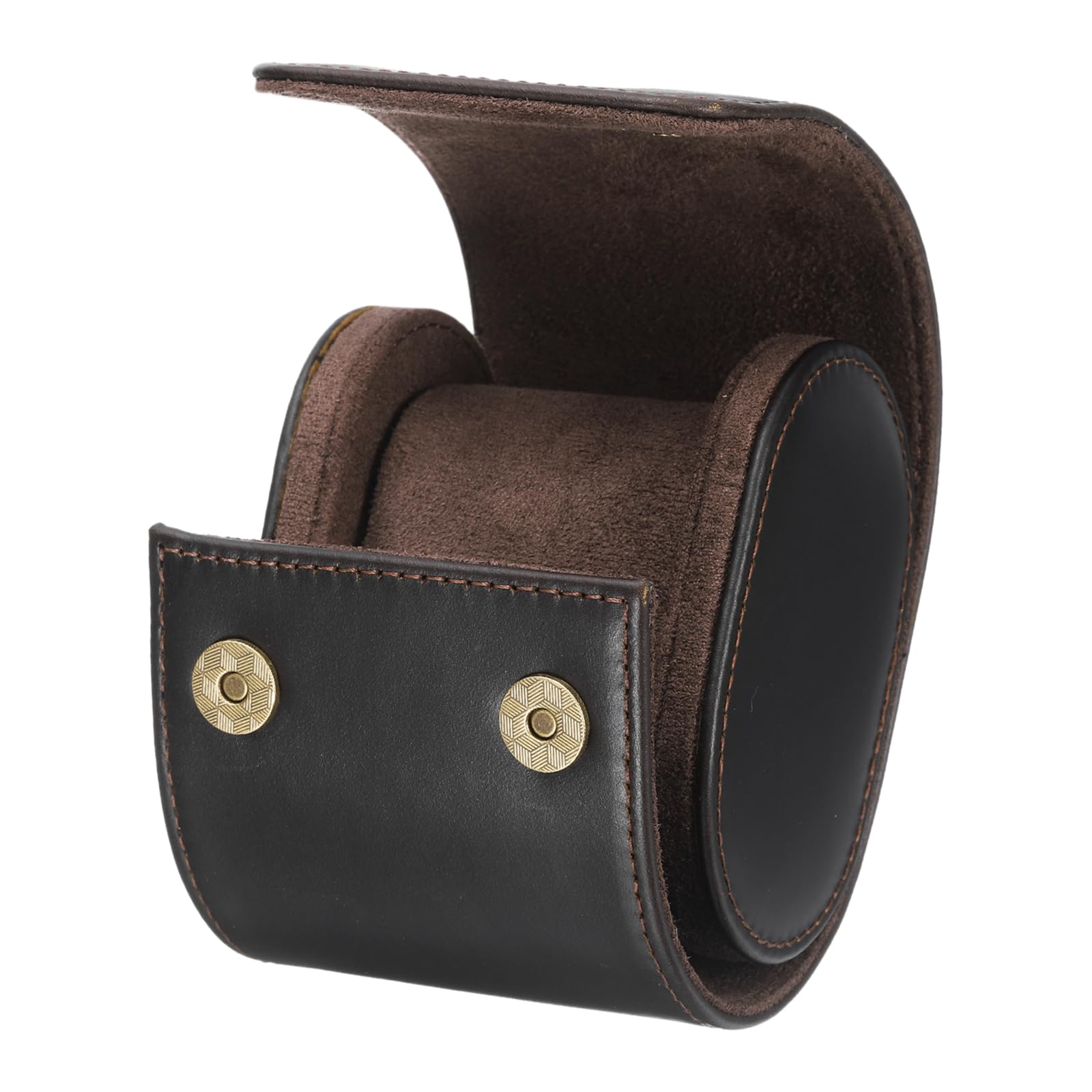 HARFINGTON Custodia per orologi da viaggio in pelle con slot singolo, portatile, per uomini e donne, organizer per orologi con cuscini rimovibili per viaggi, display, conservazione a casa, caffè