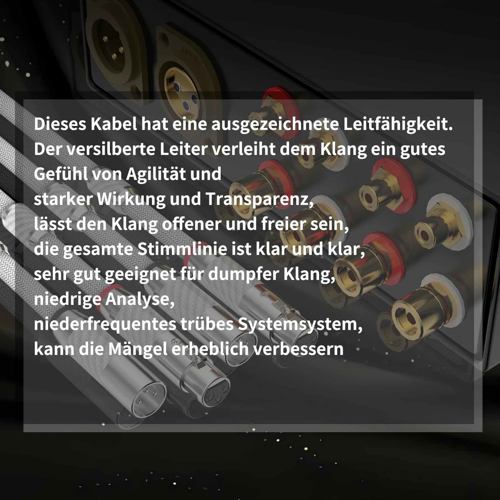 XLR Kabel Mikrofonkabel Versilbert Premium 3-Pin symmetrischer XLR Stecker auf Buchse Mikrofon-Kabel DMX Patchkabel für Mikrofon,Verstärker,Mischpult,Hifi Lautsprecher.(2M,Weiß)