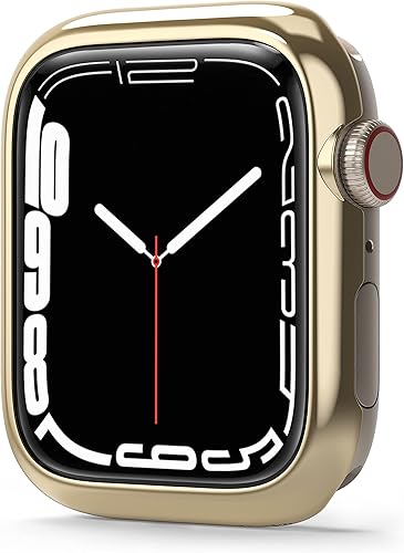 Ringke Estilo de bisel elegante marco de acero inoxidable compatible con Apple Watch Series 8, 7, SE2 de 1.772 pulgadas, protector antiarañazos,