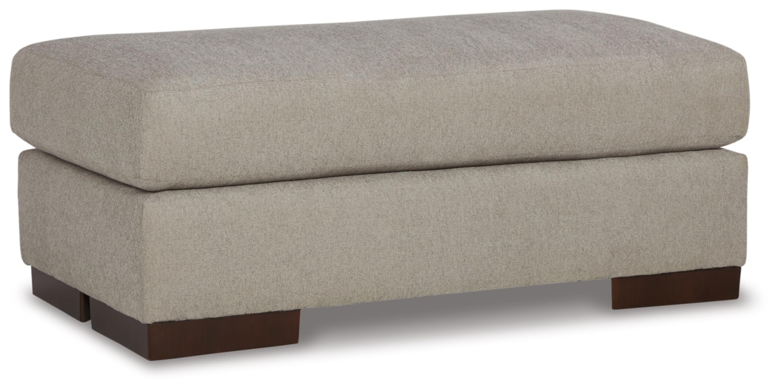 Signature Design by Ashley Maggie Contemporary Upholstered Ottoman, Light Brown