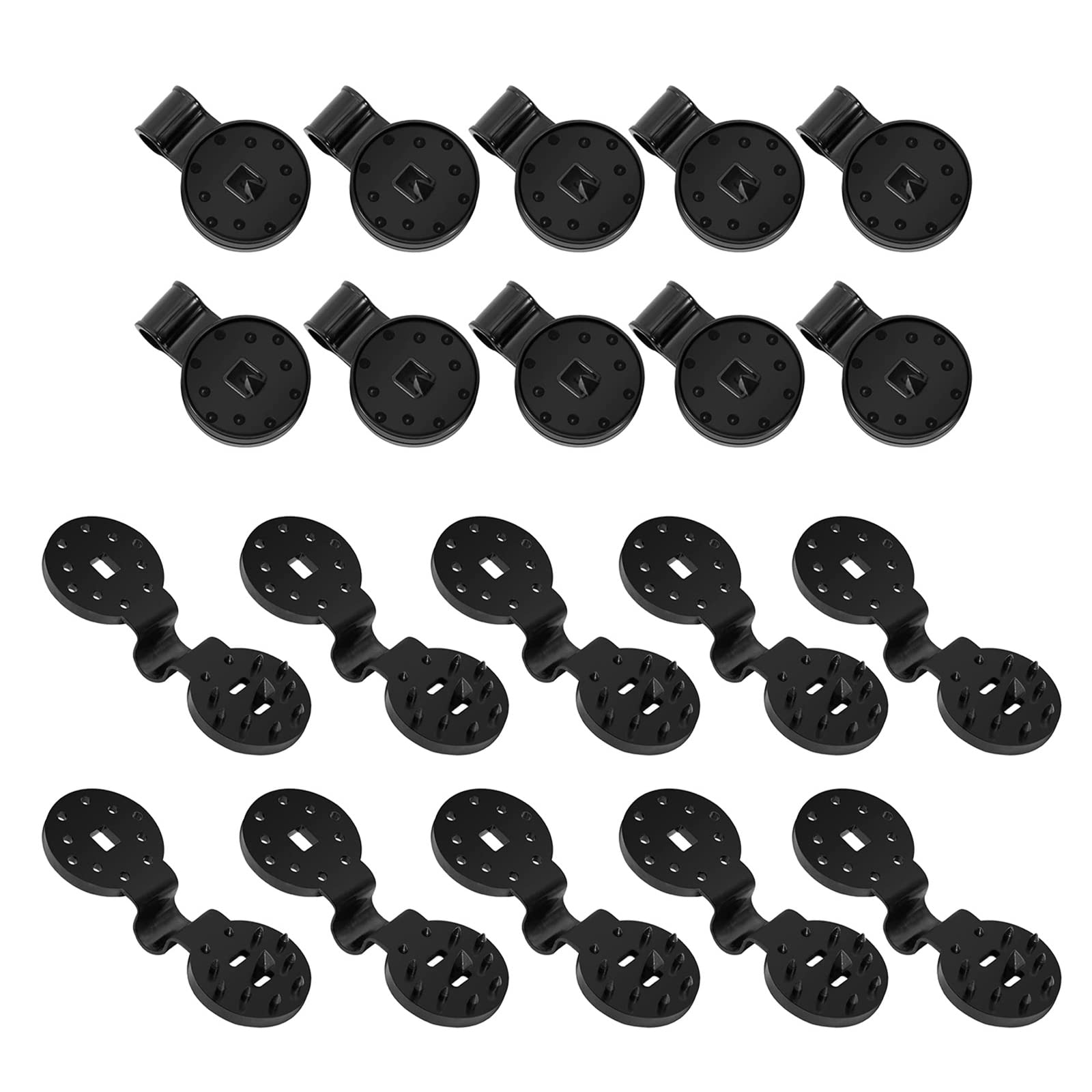 Nucelit Multicolor 20/50 / 100Pcs Shade Cloth Clips Round Black Clips Windproof Awning Clamp Grip Shade Fabric Accessories Sunshade Clip Replacement Fabric Accessories