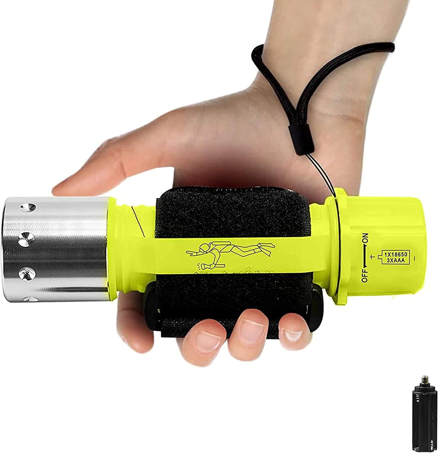 Professional Diving Torch, Super Bright Scuba Dive Light Torch 3 Modes