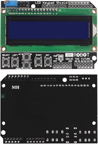 Miniatura 2 de 2 unids 1602 LCD teclado escudo 1602 LCD expansión escudo tablero azul retroiluminación 4.5-5.5V para Arduino R3 MEGA2560 Nano Due Duemilanove robot