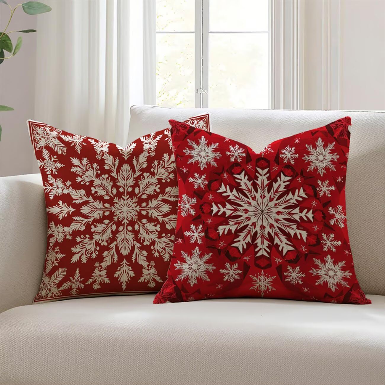 Housse de coussin 65x65cm imperméable extérieur grand format lin rétro canapé salon de jardin