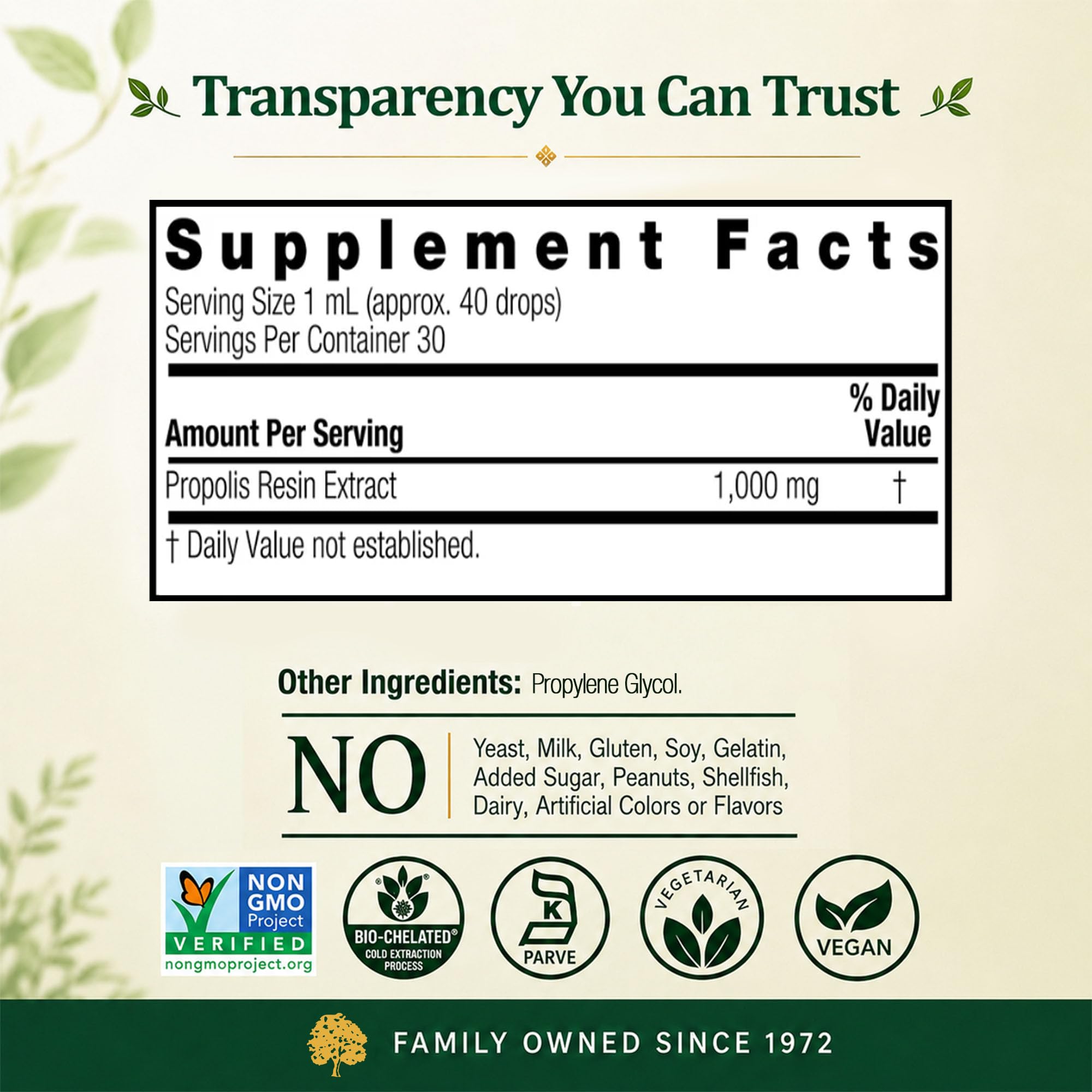 Nature's Answer Alcohol-Free Propolis Resin Extract, 1 fl oz, Concentrated — Amazon image 3