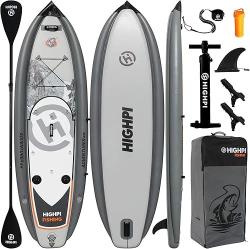 Vista 14 de Highpi Inflatable Stand Up Paddle Board for Youth and Adults – Wide Sup with Premium Accessories, Blow Up Paddleboard for Surfing, Fishing, Yoga &