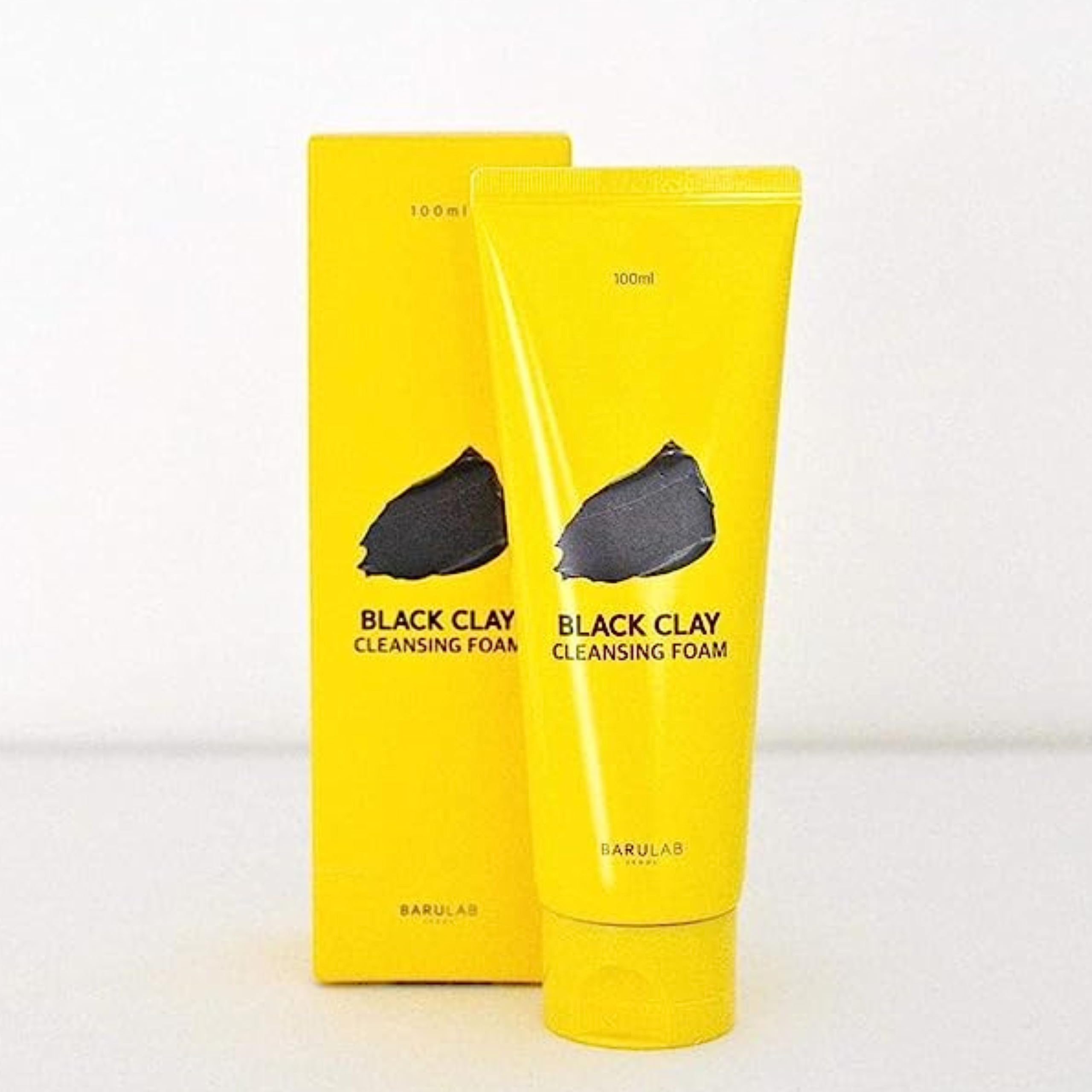 Korean Black Clay Cleansing Foam, 2 in 1 Korean Mask Pack & Face Wash For Men & Women, Detoxifies, Hydrates & Brightens the Skin, Blackhead Remover Deep Pore Cleanser For All Skin Types -100ml