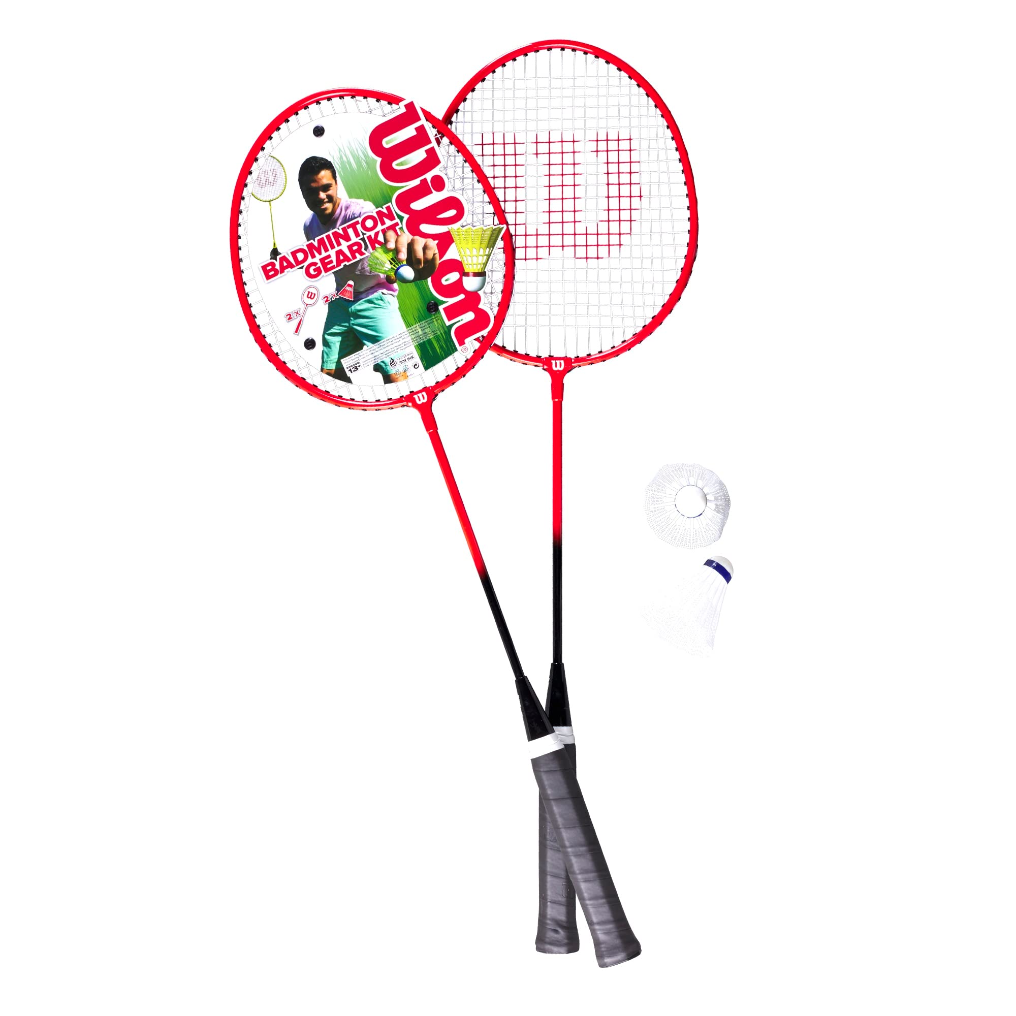 Amazon.com : Wilson Unisex 2 Pc V2 Badminton Kit, Red/Yellow