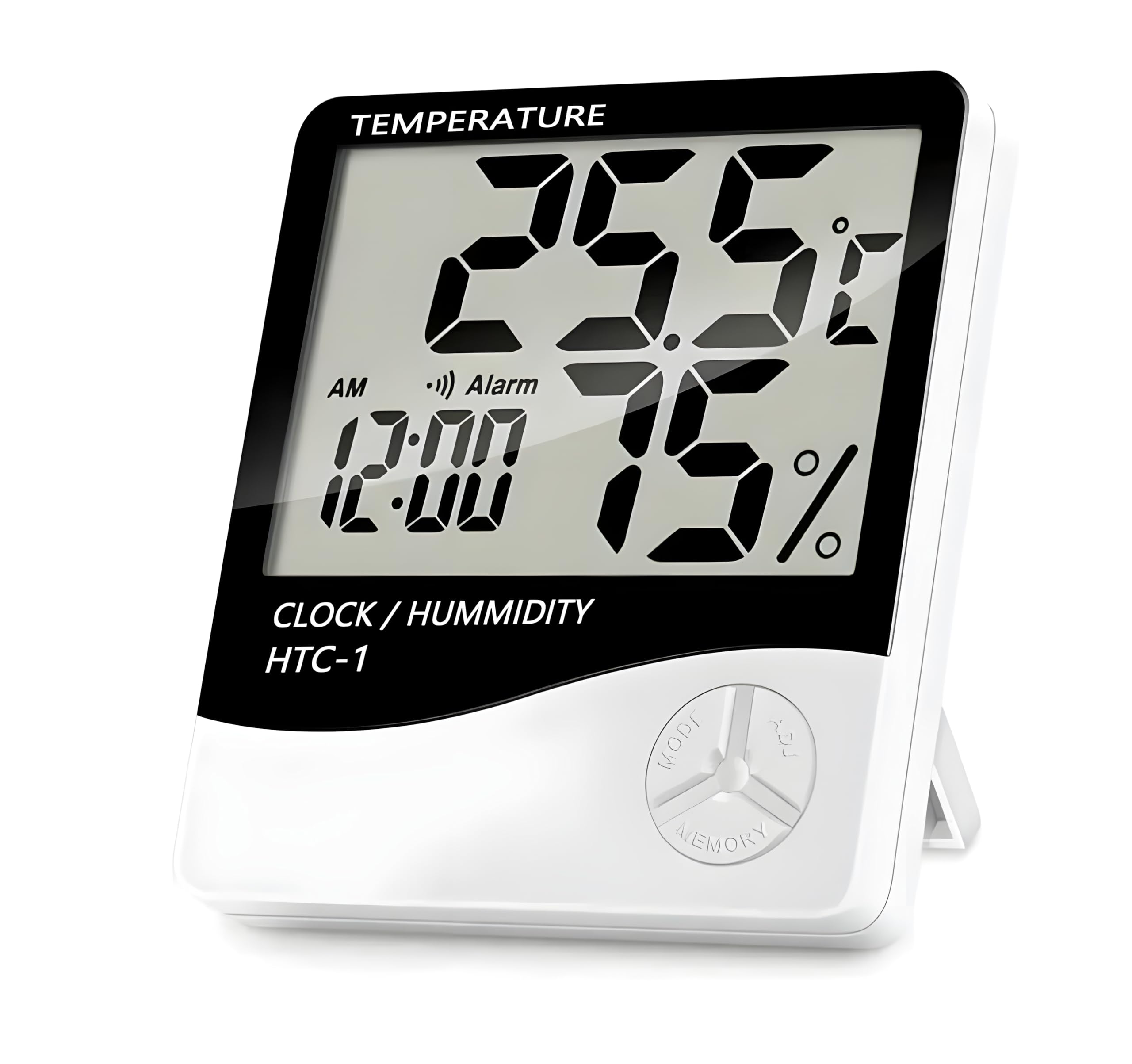 Vtronix HTC-1 Digital Hygrometer Thermometer Humidity Meter With Clock LCD Display-picture-10