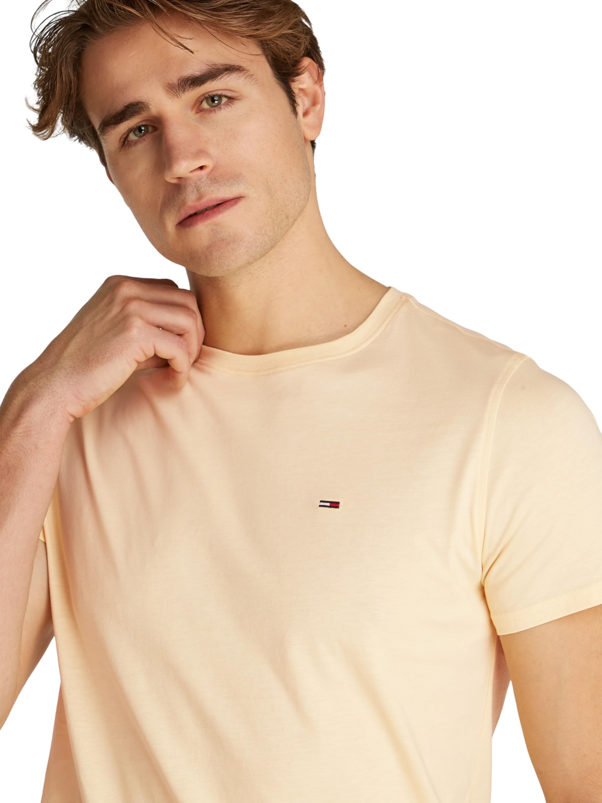 Tommy Jeans Tjm Xslim Jersey Tee Dm0dm04411, Maglietta a Maniche Corte Uomo