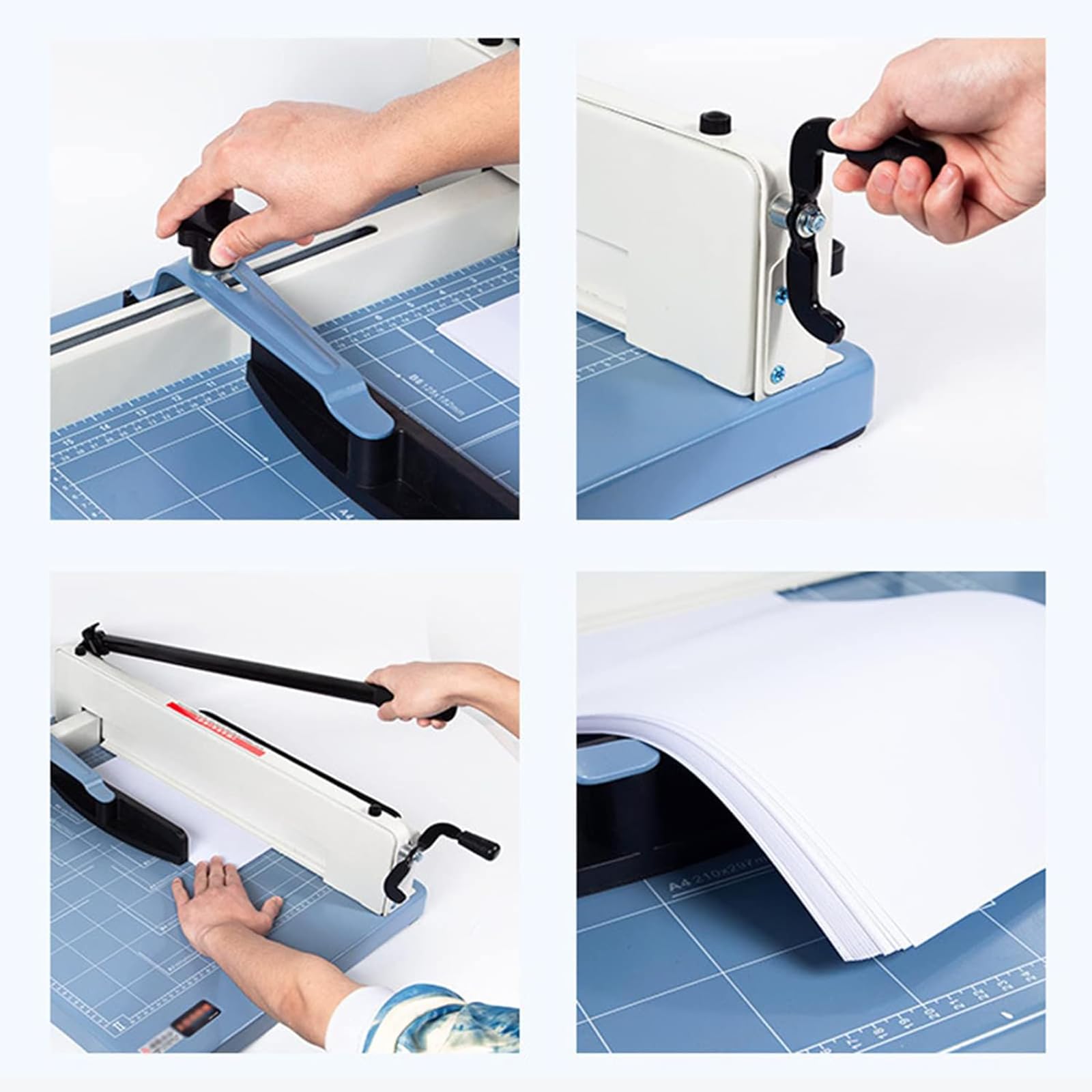 Taglierina a ghigliottina resistente con serratura di sicurezza, manico lungo, taglia 360 fogli, alta precisione per stamperie e studi fotografici
