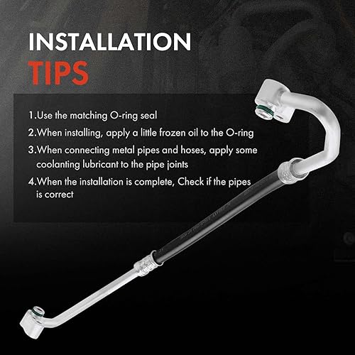 Miniatura 6 de A-Premium Conjunto de manguera de línea de descarga de AC compatible con Toyota RAV4 1998-1999 ELECTRIC, Tacoma 1995-2000 2.4L 2.7L, compresor a