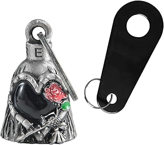Dream Apparel Motorcycle Bell for Bikers Women Men W/Hanger, Biker Bell for Riders, Good Luck Riding Bell Moto Accessories