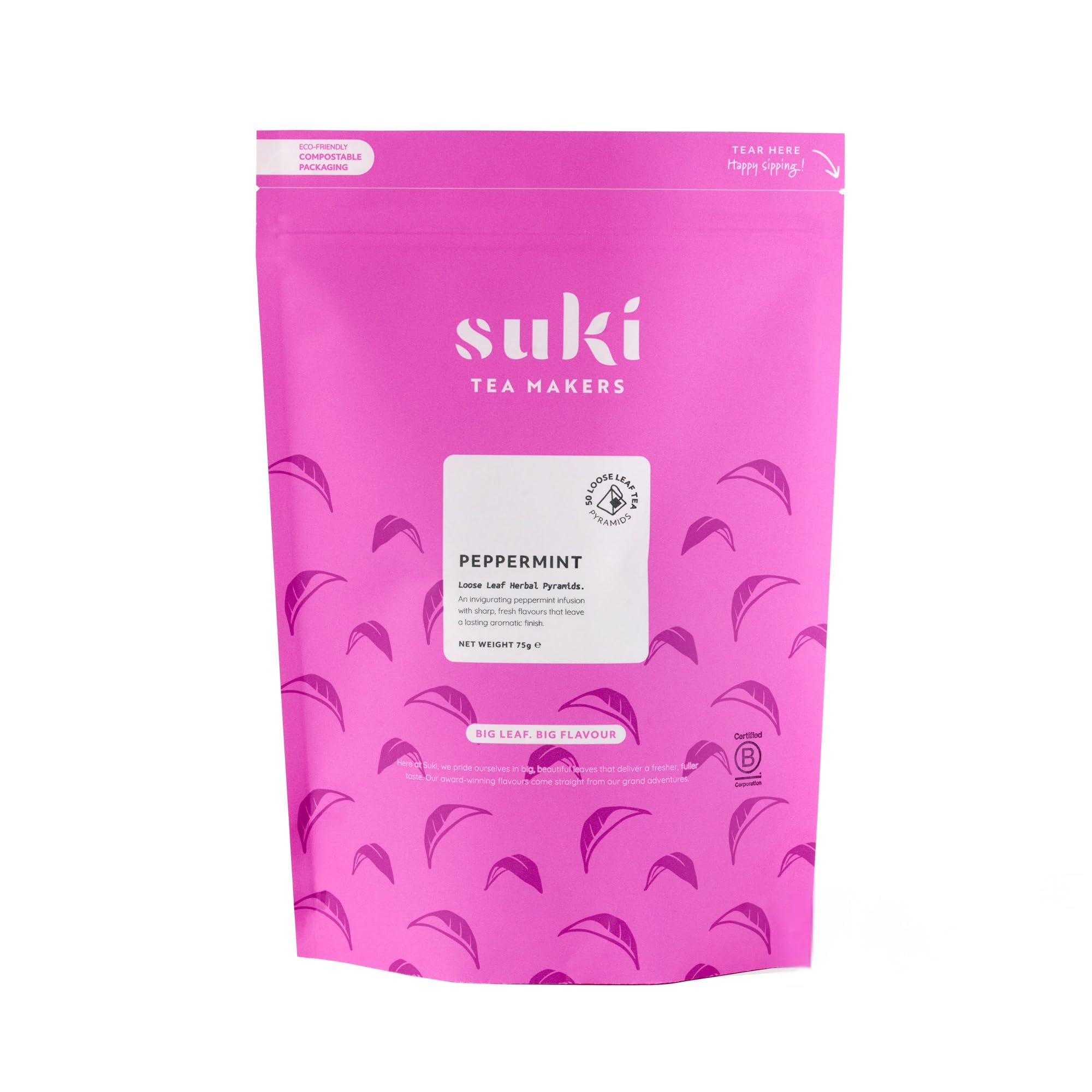 Suki Tea Peppermint Tea - Pack of 50 Pyramid Tea Bags