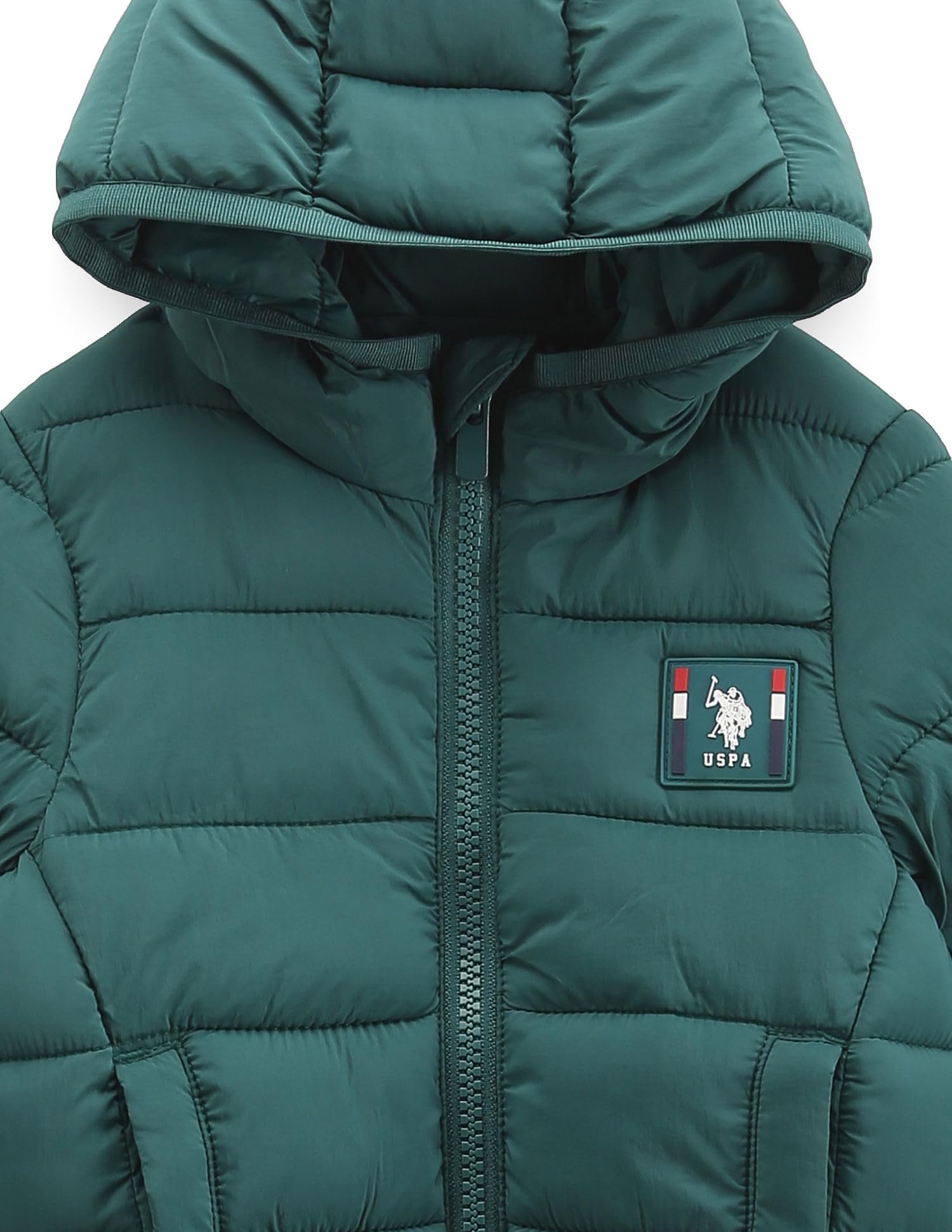U.S. Polo Assn. Kids Regular fit Nylon Hooded Jackets (UKJCK0164_Green_24M) 1