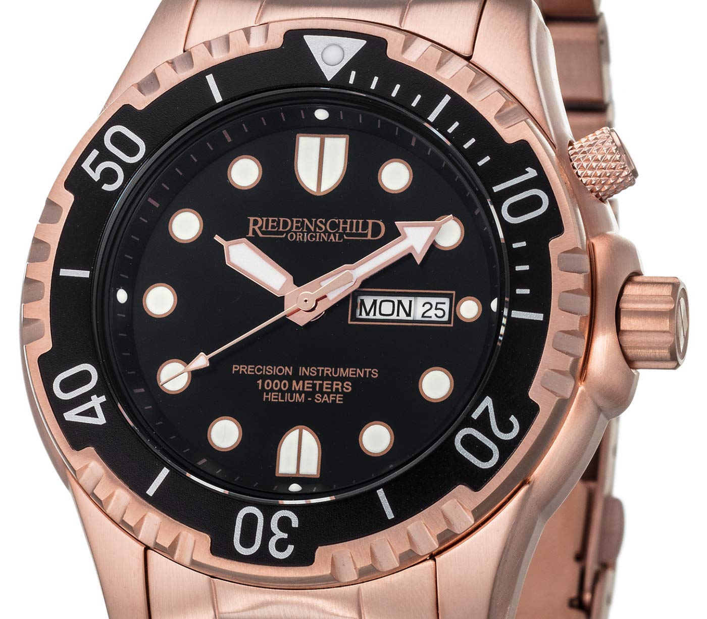 Kampfschwimmer Taucher Herrenuhr 1000M, 100ATM, mit Helium Ventil, Leuchtindex, Tages- und Datumsanzeige, Drehlünette, Citizen 2S60 Uhrwerk