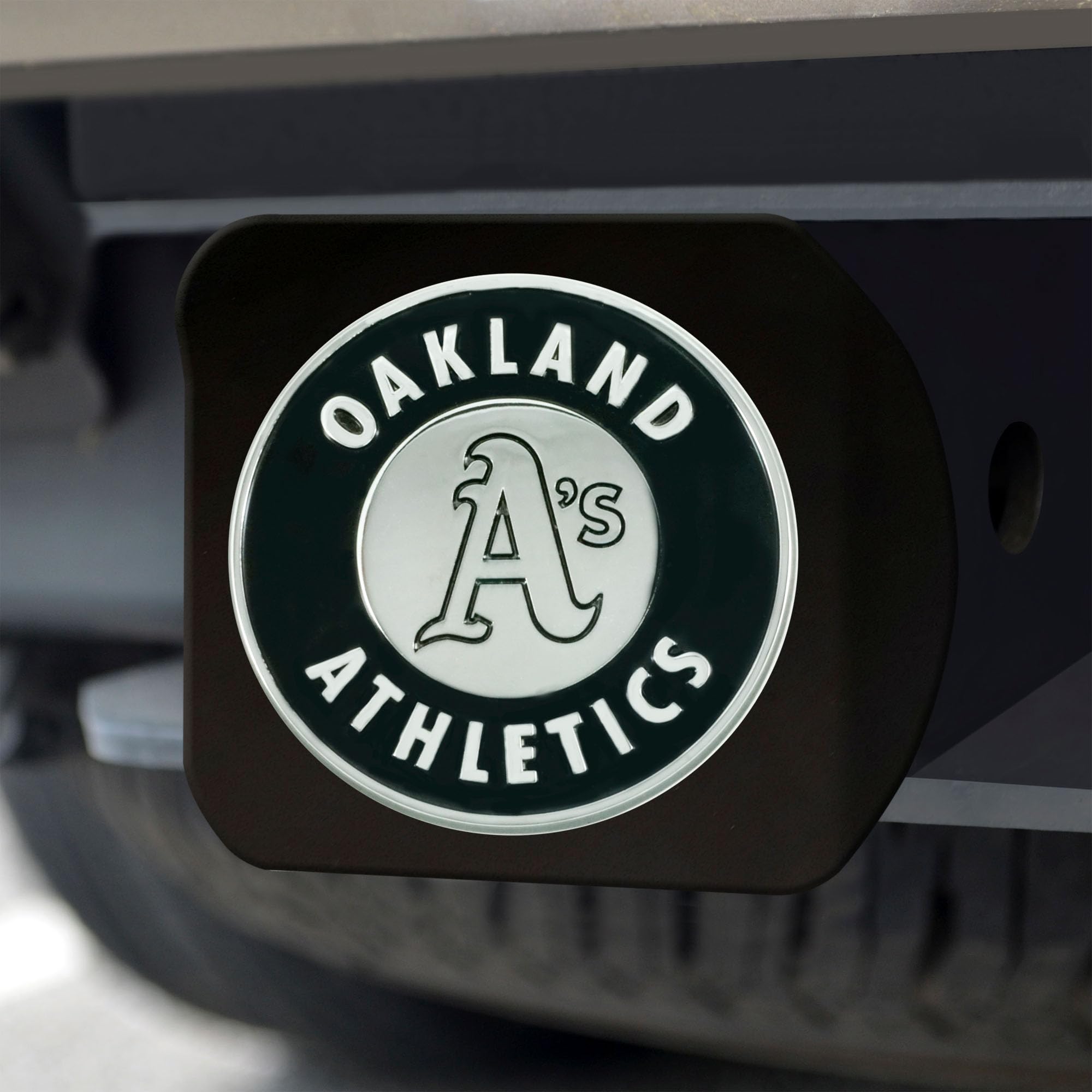 FANMATS 26665 MLB - Oakland Athletics Hitch Cover - Black