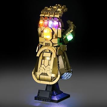 LED Light Kit for Lego 76191 Marvel Infinity Gauntlet Building Set, Compatible with Lego 76191 Building Blocks ModelNot Include Blocks Set