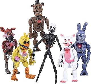 2021 FNAF Action Figures — Five Nights at Freddys Action Figure Set of 6 — Toys for Boys and Girls — Birthday Gifts — Cake...