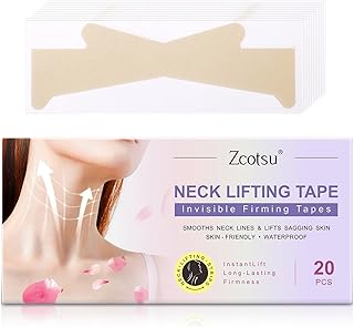 Cinta invisible para el cuello, 20 tiras reut...