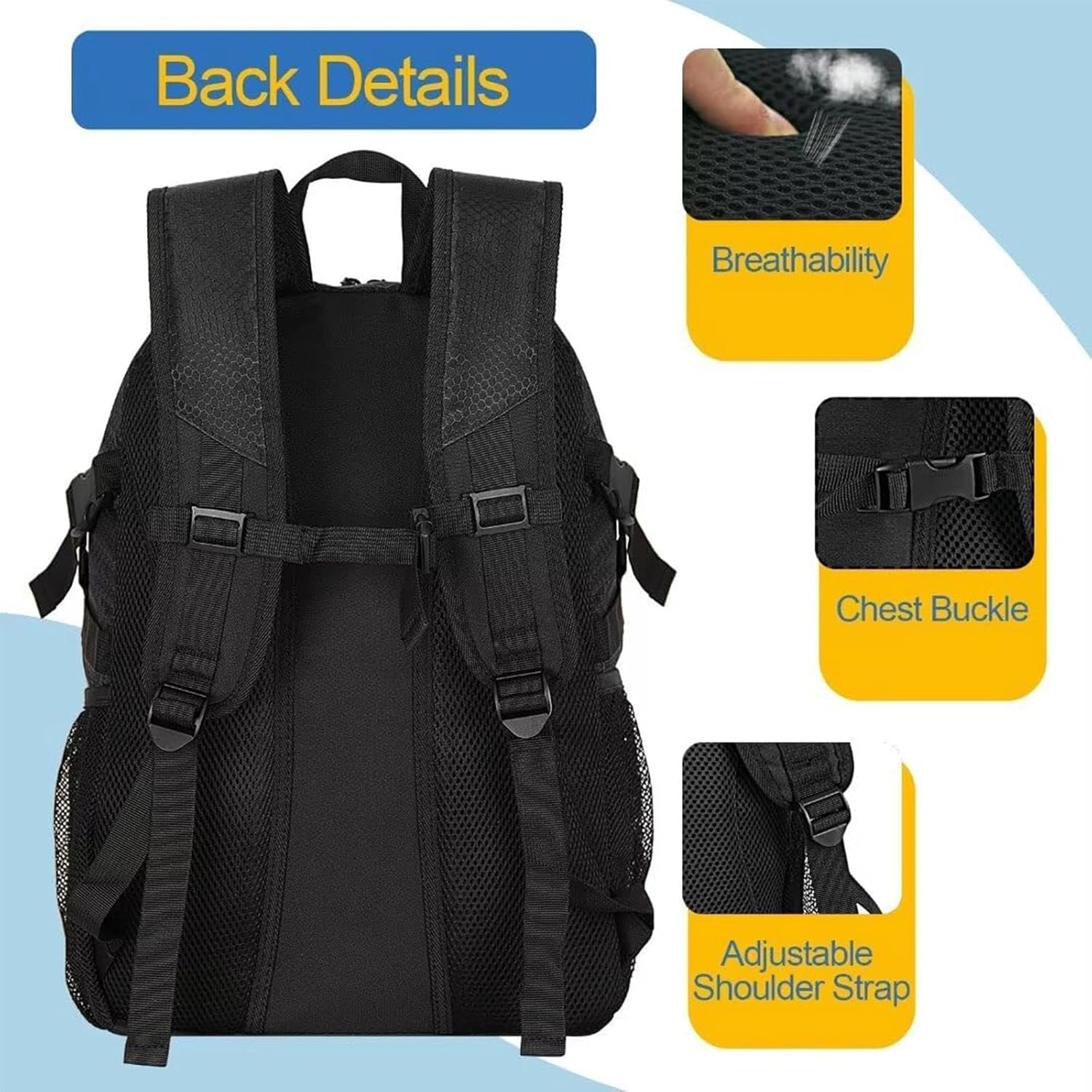 Basketball Backpack with Ball Compartment – Large Basketball Bag with Shoes compartment Sports Equipment Bag for Soccer Ball,Volleyball,Gym,Outdoor,Travel - Image 5